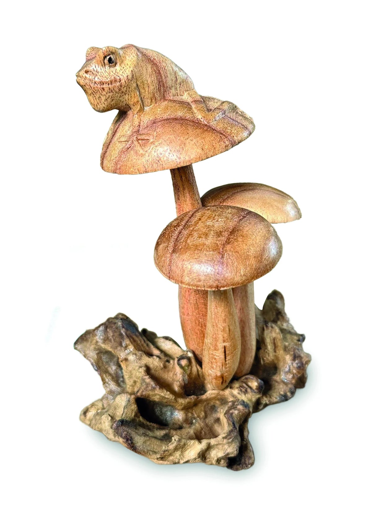 FROG ON MUSHROOM 17 CM