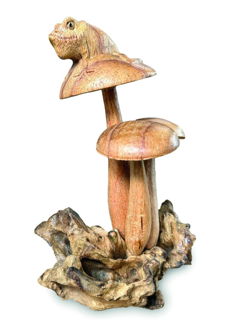 FROG ON MUSHROOM 17 CM
