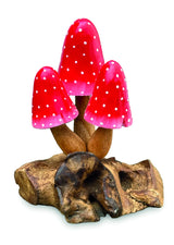 Red Morel 3 Mushrooms 12cm