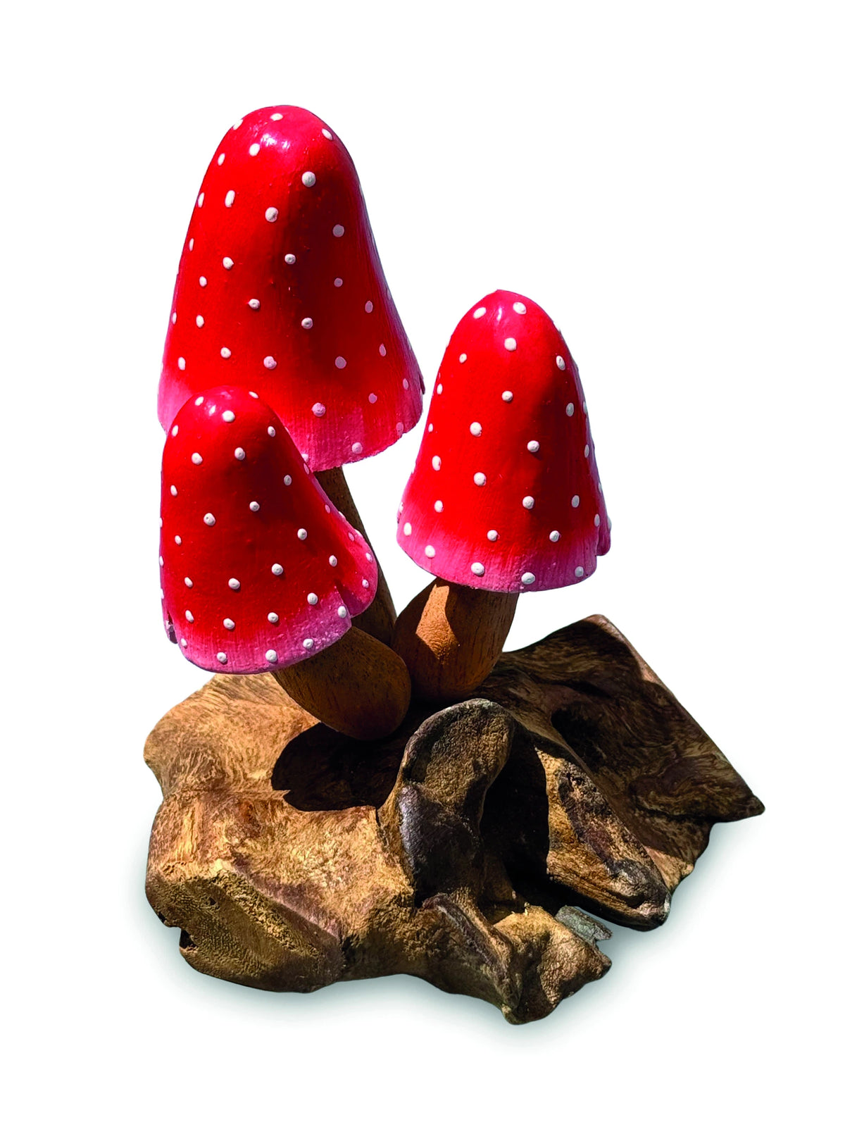 Red Morel 3 Mushrooms 12cm