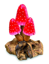 Red Morel 3 Mushrooms 12cm
