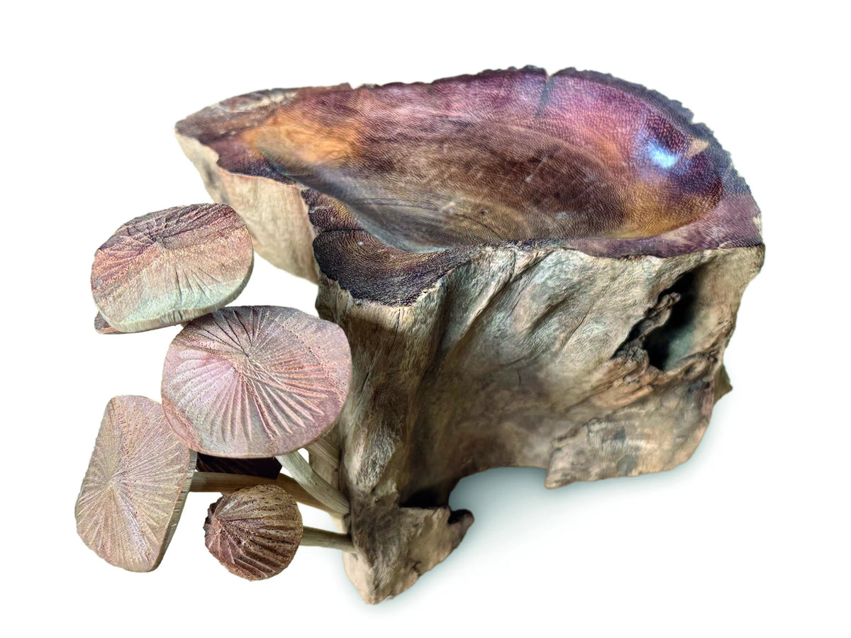Incense Holder With Mushrooms 18cm