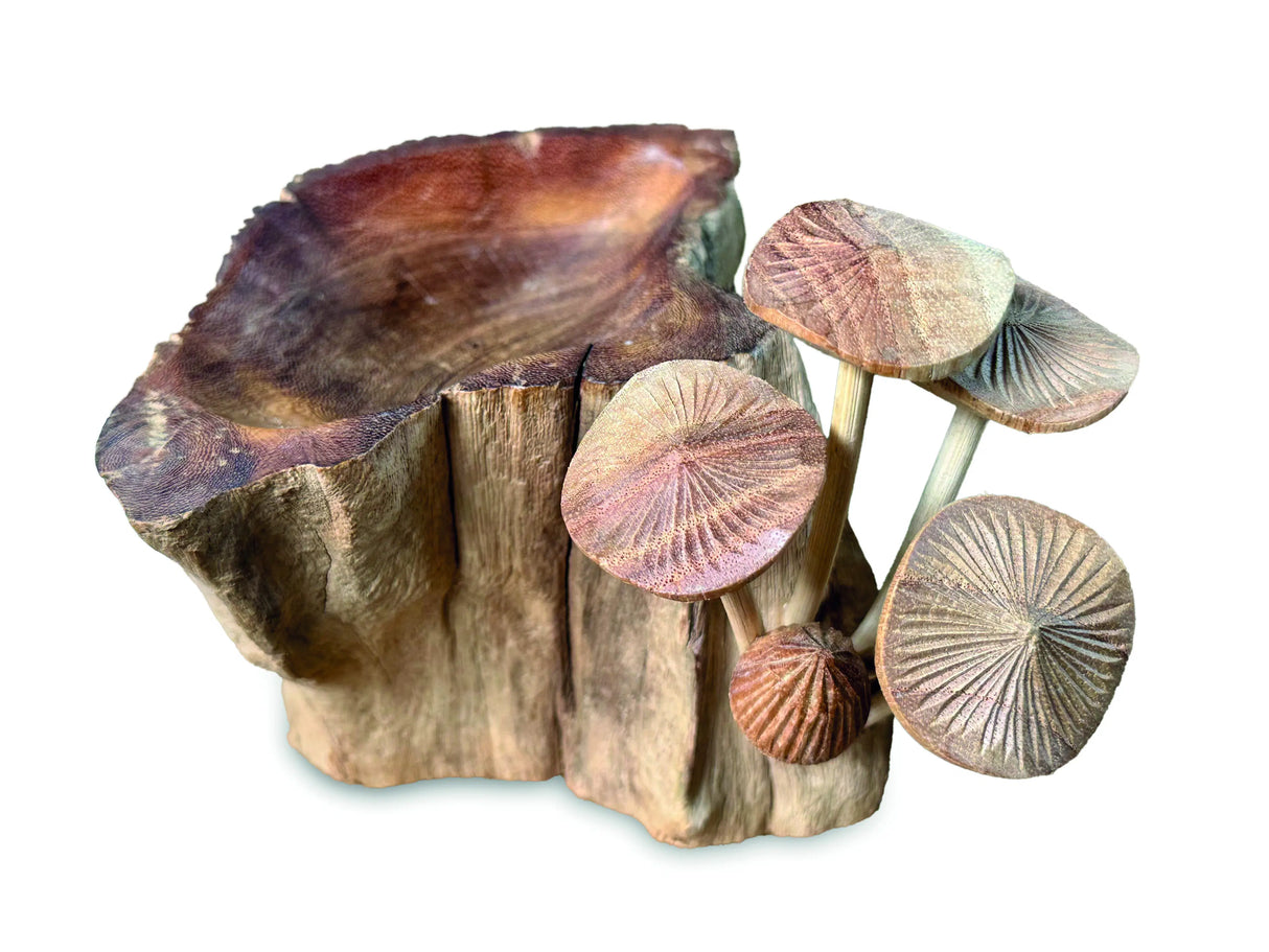 Incense Holder With Mushrooms 18cm