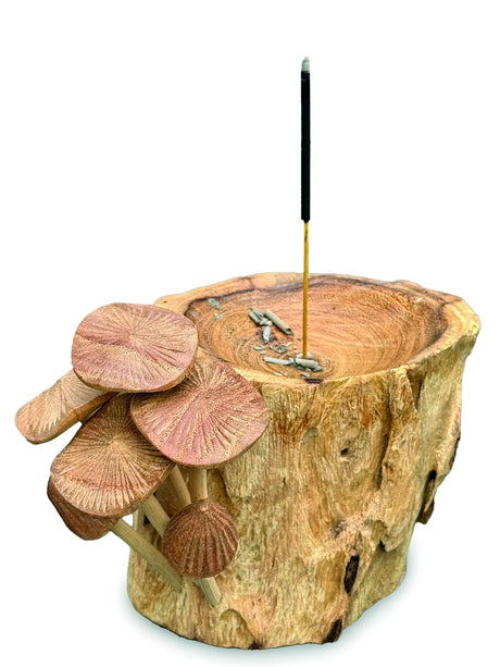 Incense Holder With Mushrooms 18cm