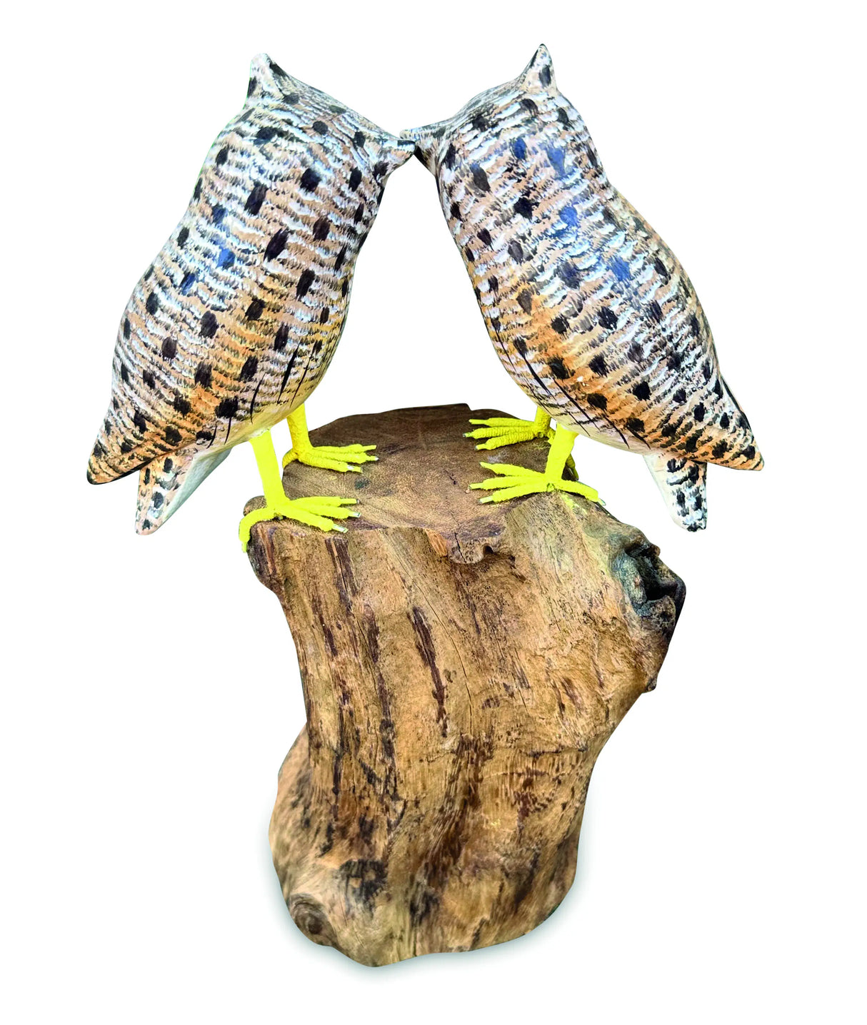 Painted Double Tawny Owls 27cm