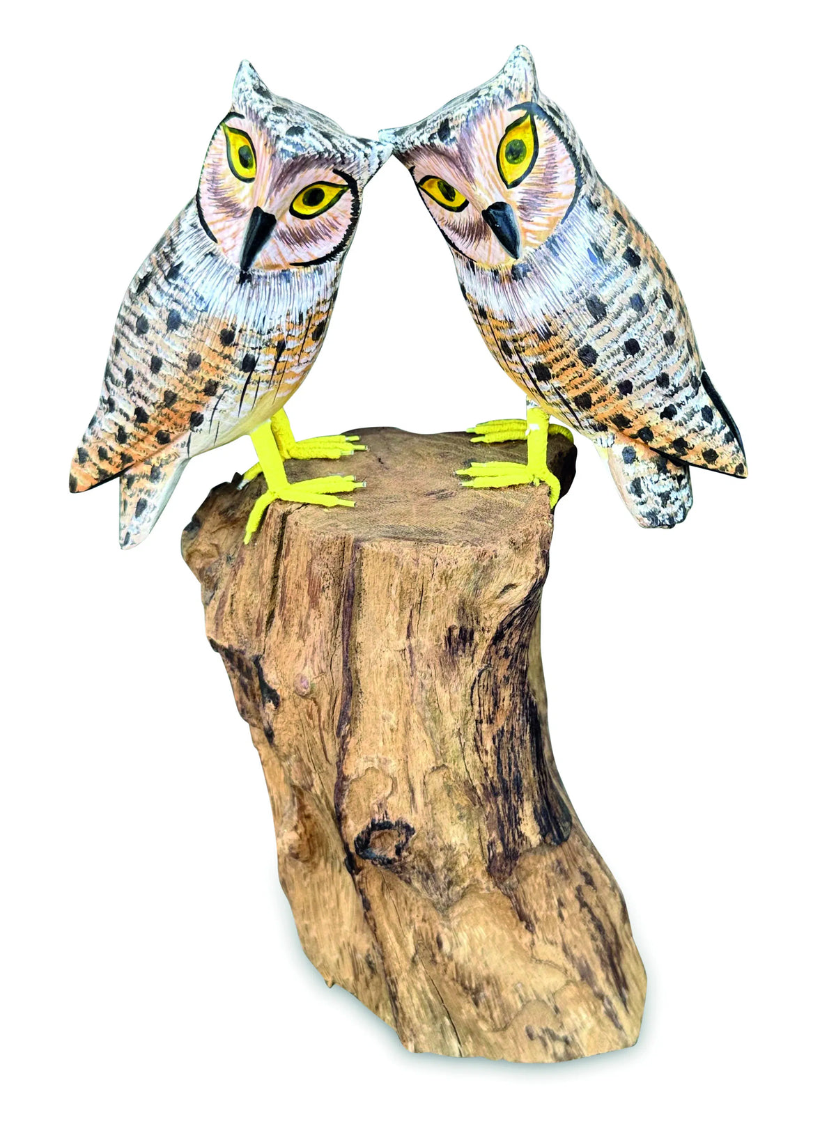 Painted Double Tawny Owls 27cm