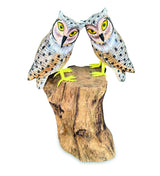 Painted Double Tawny Owls 27cm