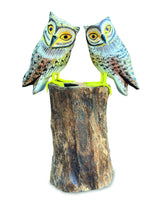 Painted Double Tawny Owls 27cm