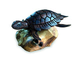 Dark Turtle On Rocks 7cm