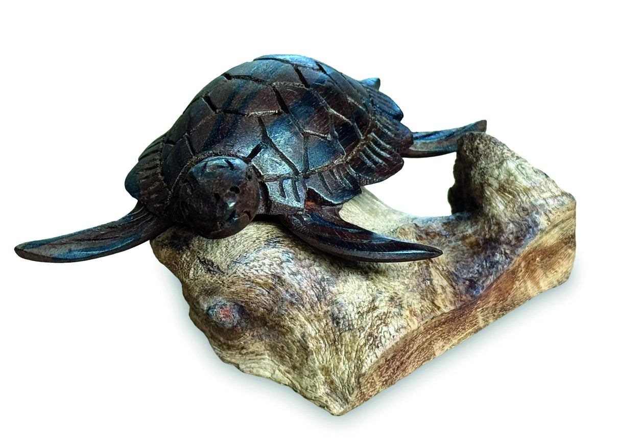 DARK TURTLE ON ROCKS 7 CM