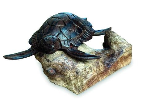 DARK TURTLE ON ROCKS 7 CM