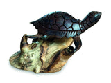 Dark Turtle On Rocks 7cm