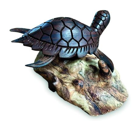 DARK TURTLE ON ROCKS 7 CM