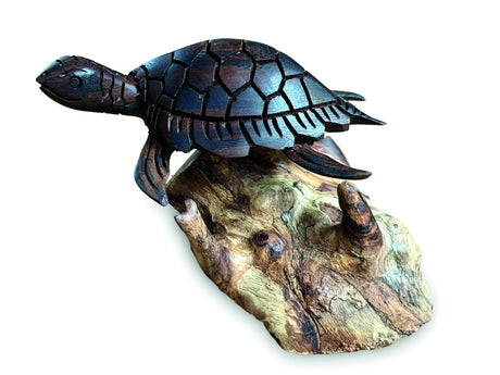 DARK TURTLE ON ROCKS 7 CM