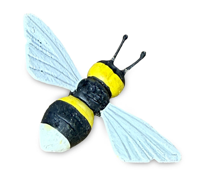 Pack Of 10 Painted Wooden Bees Small 6.5cm