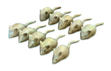PACKET OF 10 HANDCARVED MICE 8CM