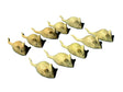 Pack Of 10 Hand-Carved Mice 8cm