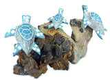 3 Swimming Turtles On Coral