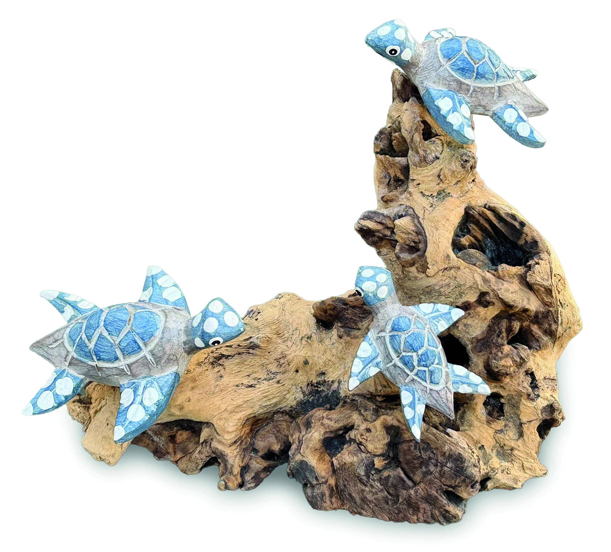 3 Swimming Turtles On Coral