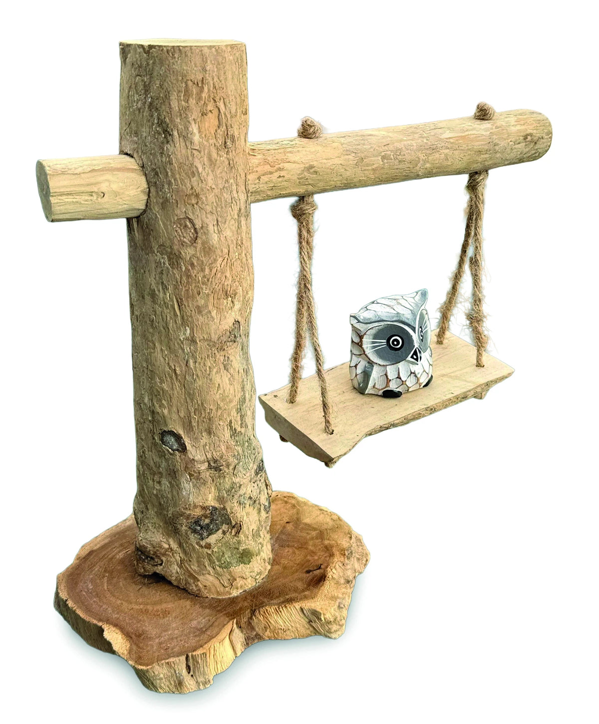 Baby Owl On A Swing 30cm