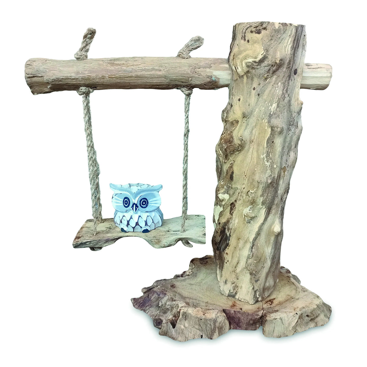Baby Owl On A Swing 30cm