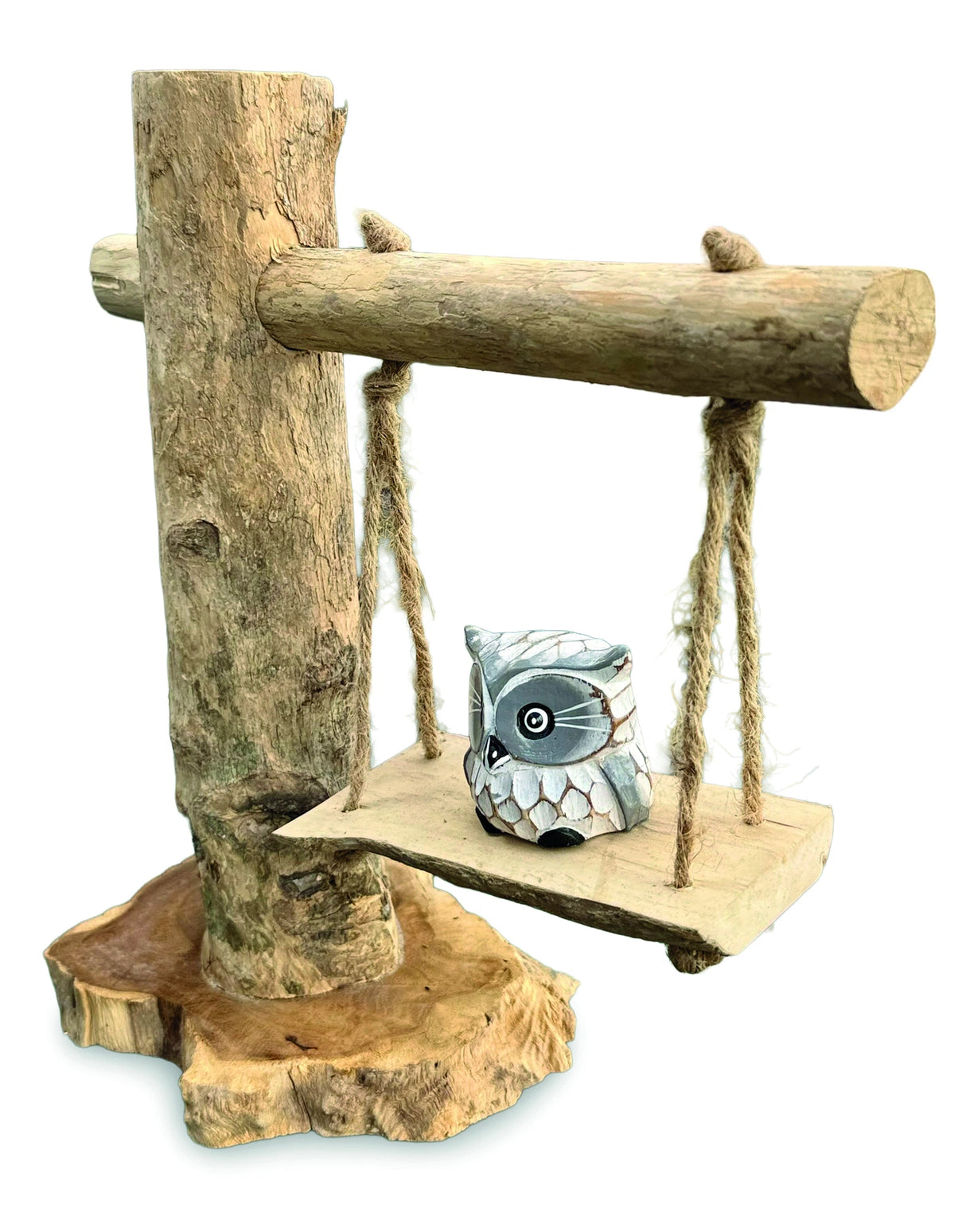 Baby Owl On A Swing 30cm