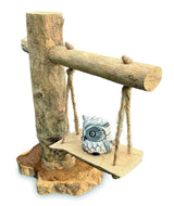 Baby Owl On A Swing 30cm