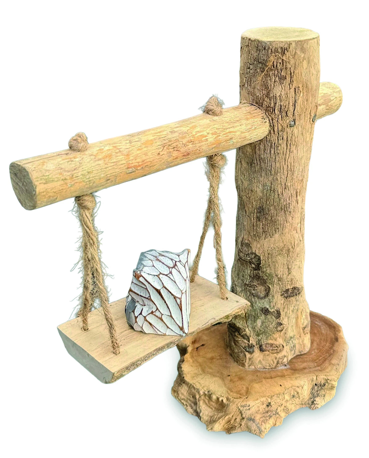Baby Owl On A Swing 30cm