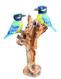 Double Blue Tit Foraging