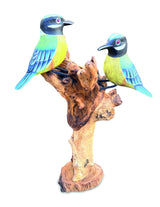 Double Blue Tit Foraging