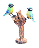 Double Blue Tit Foraging
