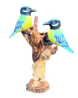 Double Blue Tit Foraging
