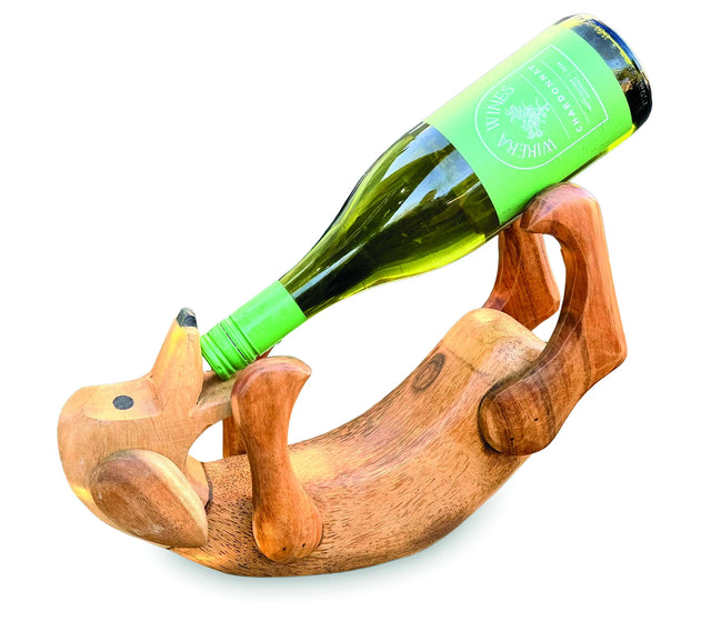 Duncan The Drunken Dog Bottle Holder Natural 35cm