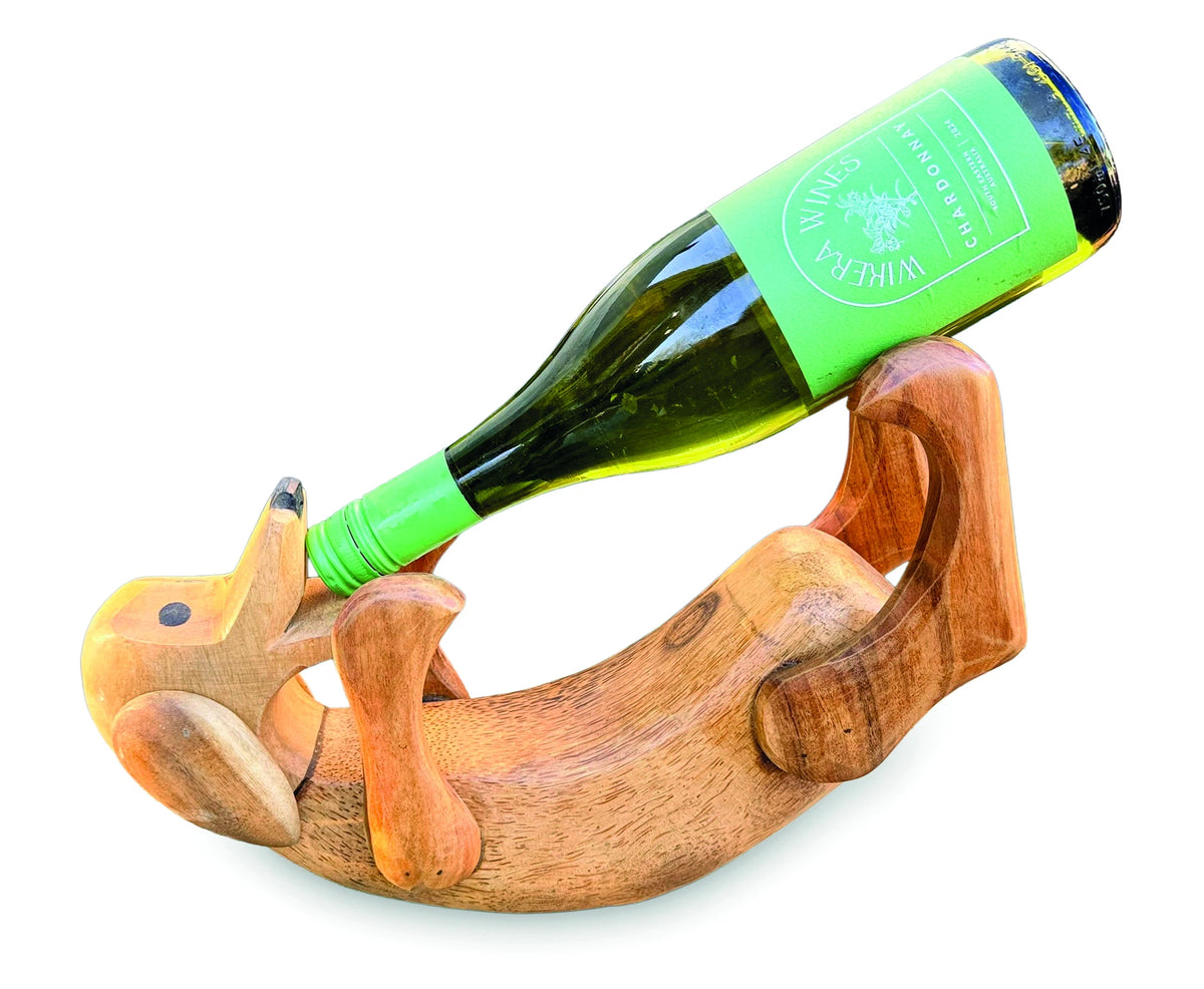 Duncan The Drunken Dog Bottle Holder Natural 35cm