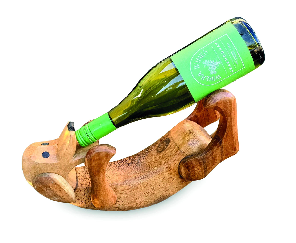 Duncan The Drunken Dog Bottle Holder Natural 35cm