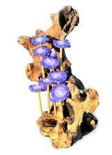 10 Lilac Mushrooms Cluster Mini Sculpture 25cm