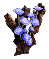 10 Lilac Mushrooms Cluster Mini Sculpture 25cm