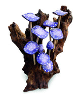 10 Lilac Mushrooms Cluster Mini Sculpture 25cm