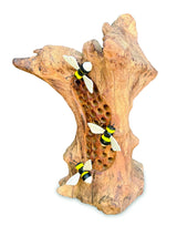 Bumblebee Honeycomb Sculpture 25cm With 3 Painted Bees