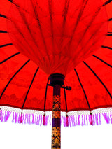 Sunset Bloom Bali Sun Parasol (Orange And Pink) 2m (With Pole Joint)