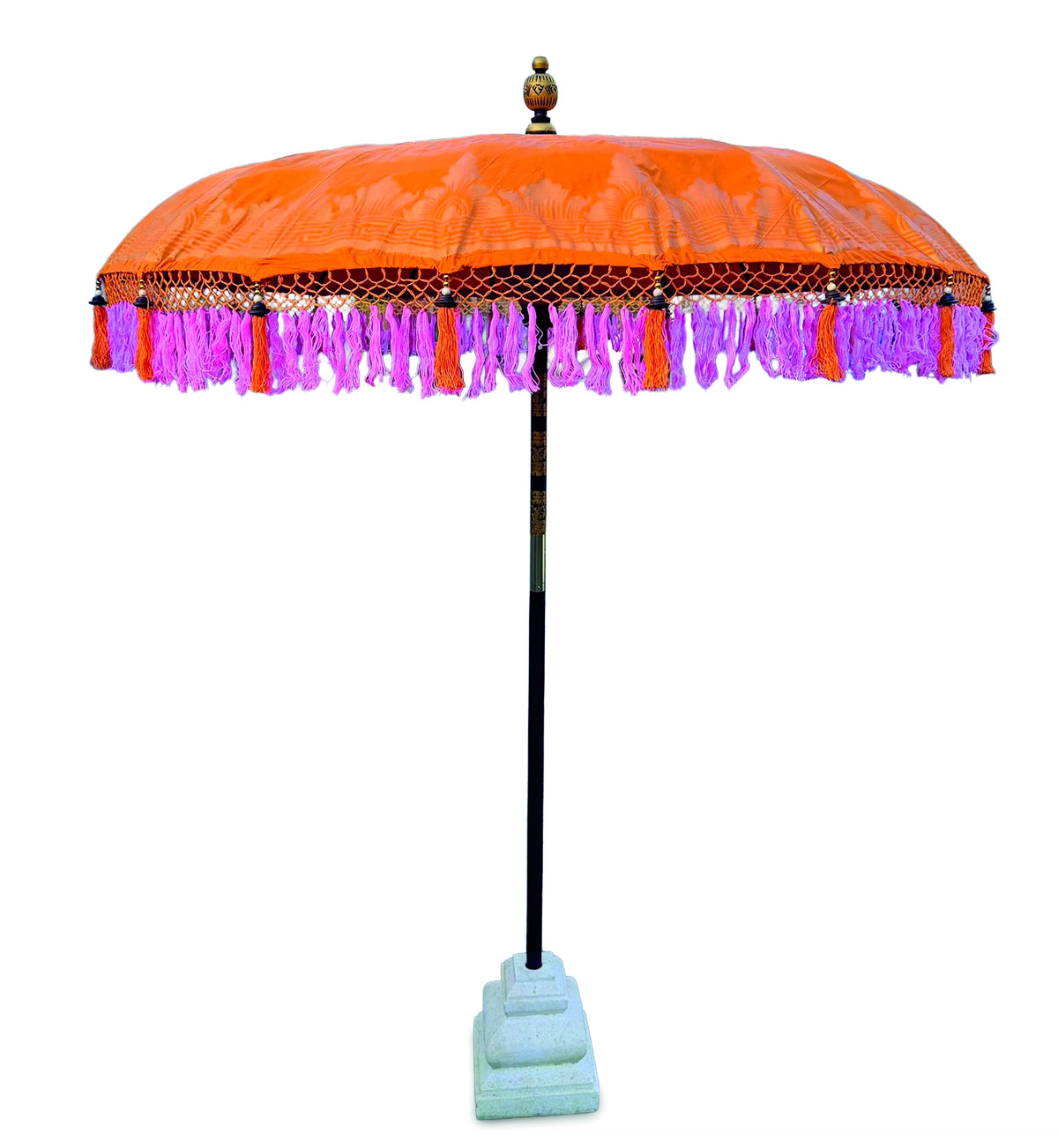 Sunset Bloom Bali Sun Parasol (Orange And Pink) 2m (With Pole Joint)