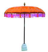 Sunset Bloom Bali Sun Parasol (Orange And Pink) 2m (With Pole Joint)