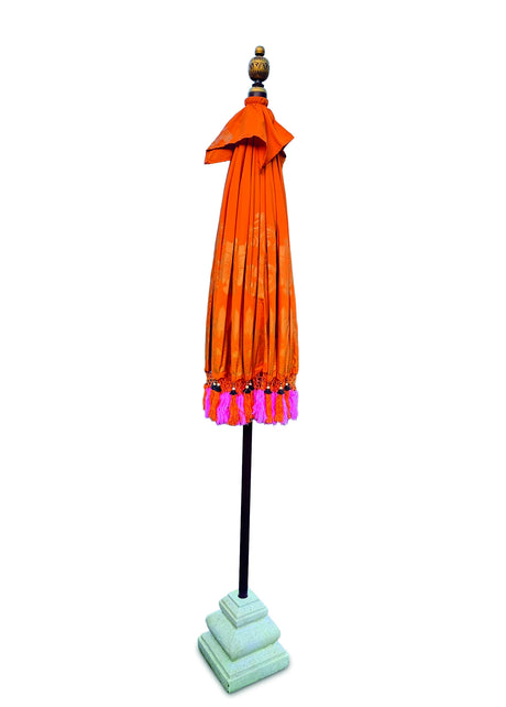 Sunset Bloom Bali Sun Parasol (Orange And Pink) 2m (With Pole Joint)