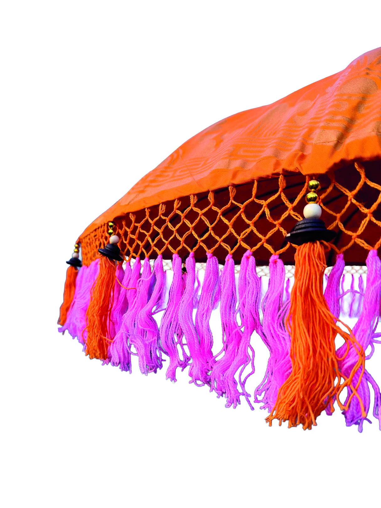 Sunset Bloom Bali Sun Parasol (Orange And Pink) 2m (With Pole Joint)