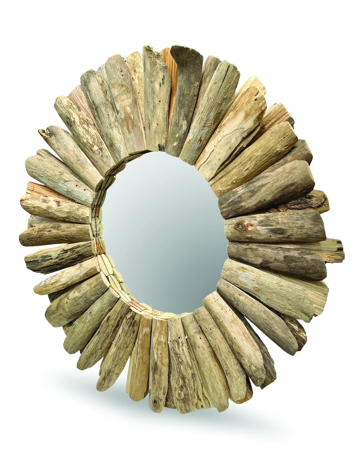 Driftwood Round Mirror 60cm