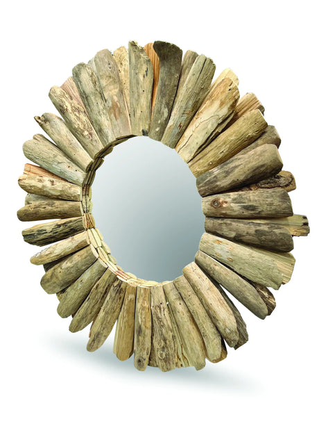 Driftwood Round Mirror 60cm