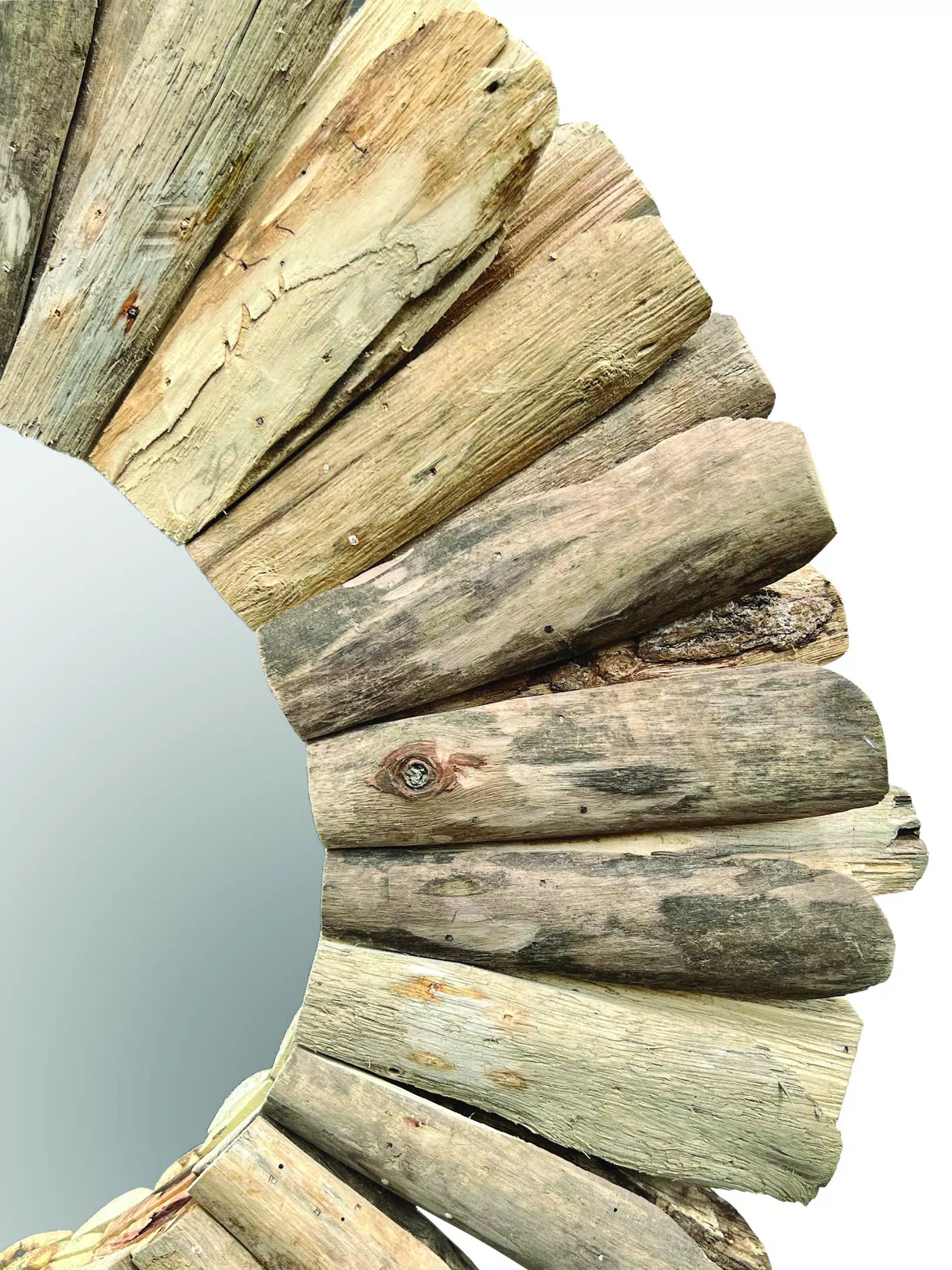 Driftwood Round Mirror 60cm