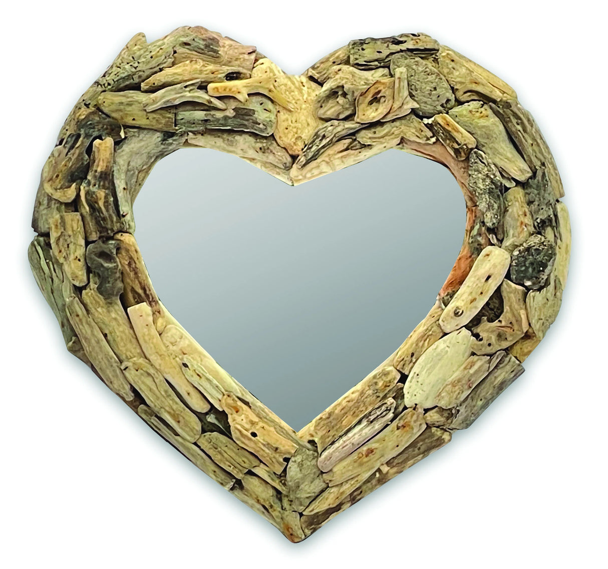 Driftwood Heart Mirror 50cm