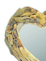 Driftwood Heart Mirror 50cm