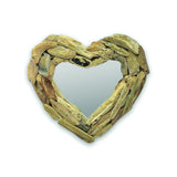Driftwood Heart Mirror 30cm
